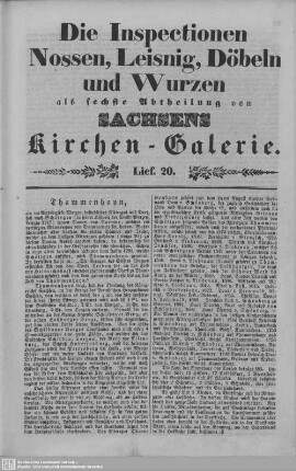Thammenhayn, Rittmitz, Zschochau : 20. Lieferung