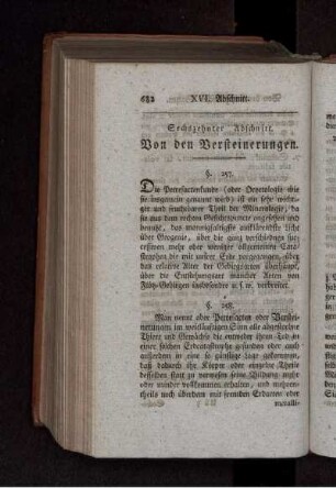 Von den Versteinerungen.