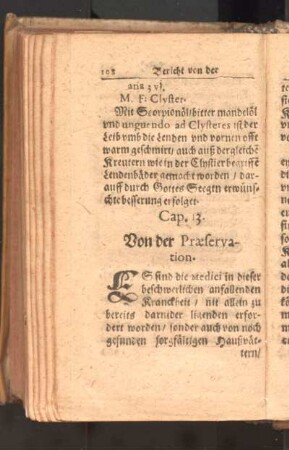 Cap. 13. Von der Præservation.