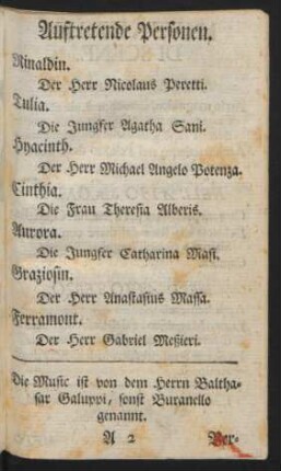 Auftretende Personen