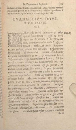 Evangelivm Domenicae Passionis.