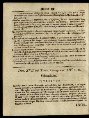 Dom. XVII, post Trinit. Evang.