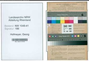 Entnazifizierung Georg Hofmeyer , geb. 01.05.1889 (Polizist)