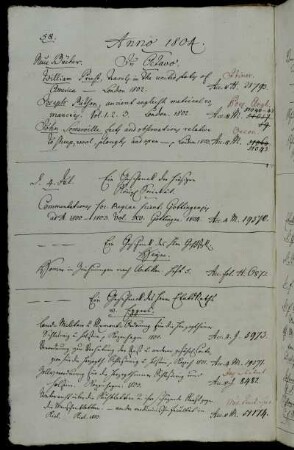 Ein Geschenck der hiesigen Königl Societät. - Ein Geschenk des Hhrn GehJstzR. Heyne. - Ein Geschenck des Herrn StatsRaths v. Eggers.
