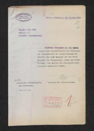 1929/30: Jahresbericht ... - 1929/30