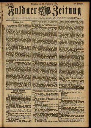 Ausgabe vom Dienstag, den 12. September 1893.