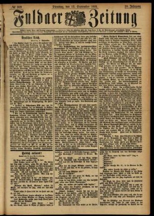Ausgabe vom Dienstag, den 12. September 1893.