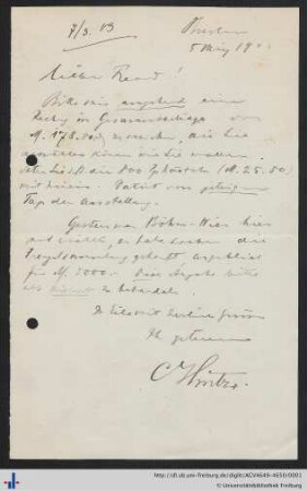Brief, 05.03.1903