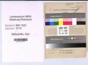 Entnazifizierung Karl Mitsdoerffer , geb. 10.07.1876 (Oberregierungsrat)
