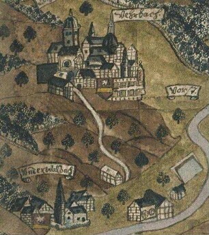 Vörbach mit Burg Vörbach und Mühle
