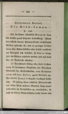 Fünfzehntes Kapitel. Die Glüh-Lampe