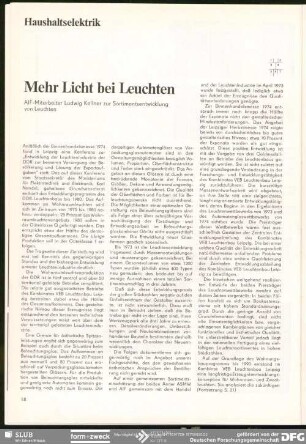 Mehr Licht bei Leuchten : Haushaltselektrik