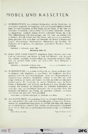 Möbel und Kassetten (Nr. 357-401)
