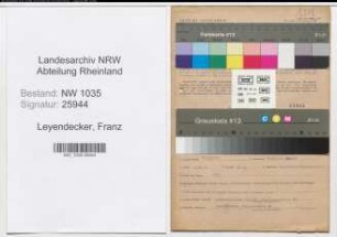Entnazifizierung Franz Leyendecker , geb. 05.12.1897 (Gewerbelehrer)