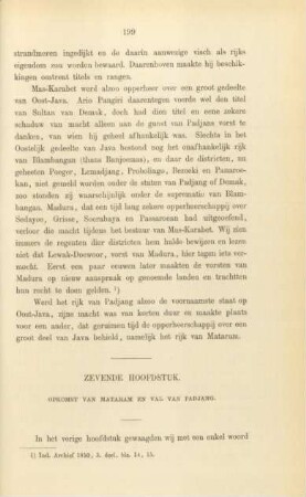 Zevende hoofdstuk. Opkomst van Mataram en val van Padjang
