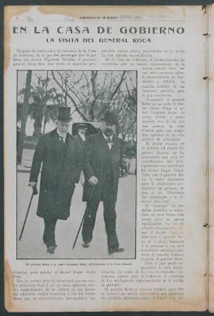 En la Casa de Gobierno - La visita del general Roca