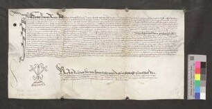 Der kaiserliche Notar Andres Kötz von Horb stellt ein Vidimus der Urkunde von 1460 Oktober 26 aus, wonach Herzog Sigmund von Österreich dem Grafen Heinrich von Fürstenberg die Stadt Bräunlingen übergibt.