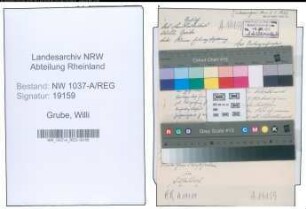 Entnazifizierung Willi Grube , geb. 03.08.1894 ()
