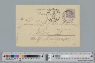 Postkarte an Johannes Brahms