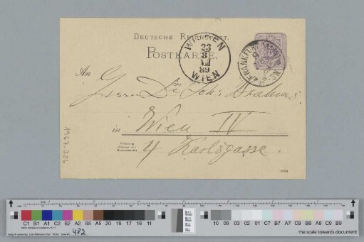 Postkarte an Johannes Brahms