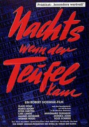 Uraufführungsplakat. Entwurf: Unbekannt.