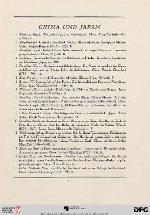 China und Japan (Nr. 1-187)