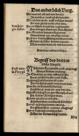 Begriff des dritten buchs Vergilii.