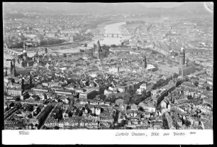 Dresden, Altstadt mit Frauenkirche, Blick von Westen, Luftbild