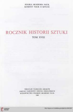 18: Rocznik Historii Sztuki