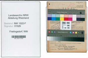 Entnazifizierung Willi Frielingsdorf , geb. 08.02.1920 (Fleischer)