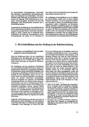 3. Die Schnittflächen und ihre Stellung in der Reliefentwicklung