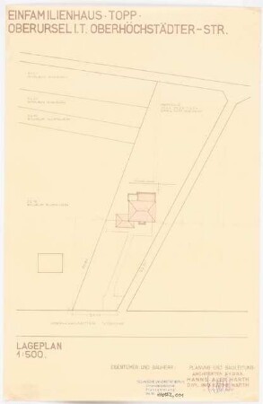 Einfamilienhaus Topp, Oberursel: Lageplan 1:500