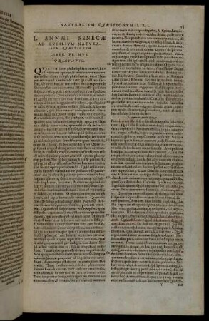 L. Annæi Senecæ Ad Lucilium Anturalium Quæstionum.
