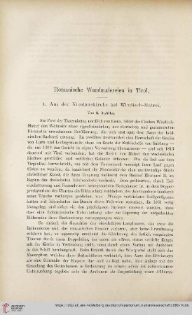 9: Romanische Wandmalereien in Tirol : 4. Aus der Nicolauskirche bei Windisch-Matrei