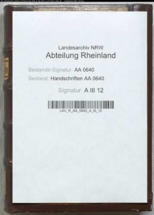 Kleve: Registrum Clivense comitis Adolphi = Nr. G