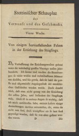 Vierte Woche
