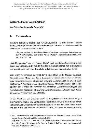 Auf der Suche nach Identität
