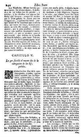 Cap. 5. Lo que sucediò al onceno dia de la Navegacion de los Españoles.