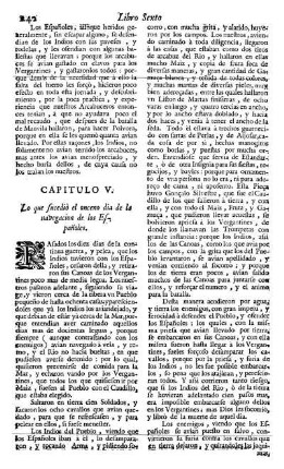 Cap. 5. Lo que sucediò al onceno dia de la Navegacion de los Españoles.