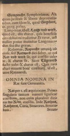 Omnia Nomina In Rat sunt Germanica.