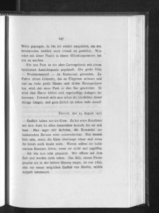 Zürich, den 23. August 1912