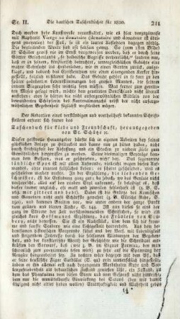 [Taschenbuch für Liebe und Freundschaft, Hoffmann-Rezension]