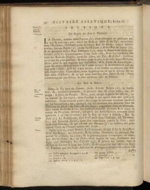 Section V. Les Regnes des Rois de Phenicie.