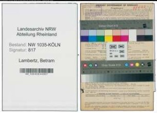 Entnazifizierung Betram Lambertz , geb. 09.11.1902 (Bergarbeiter)