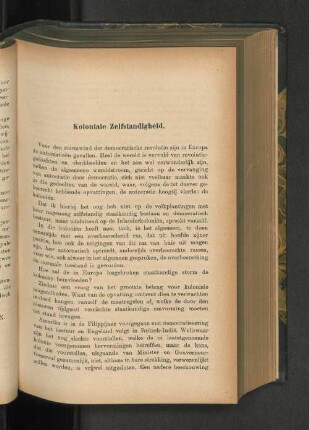 Koloniale Zelfstandigheid, door D. G. Stibbe.