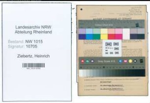 Entnazifizierung Heinrich Ziebertz , geb. 15.04.1899 (Klempner)