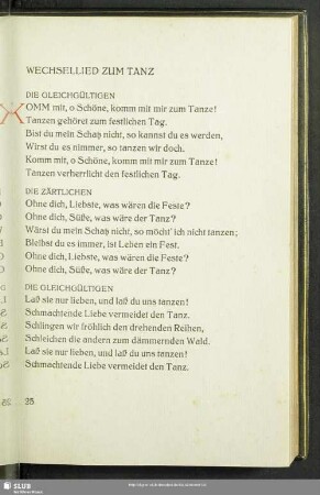 Wechsellied zum Tanz