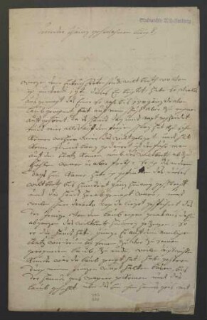 Schreiben des Revierjägers Stephan Steinbrenner vom 21. November 1769 zu Rothenbuch, Wildfleisch betreffend