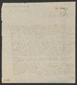 Brief an Karl Moritz von Brühl, 25.03.1821