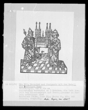 Die Heiligen Heinrich und Kunigunde mit dem Modell des Bamberger Doms